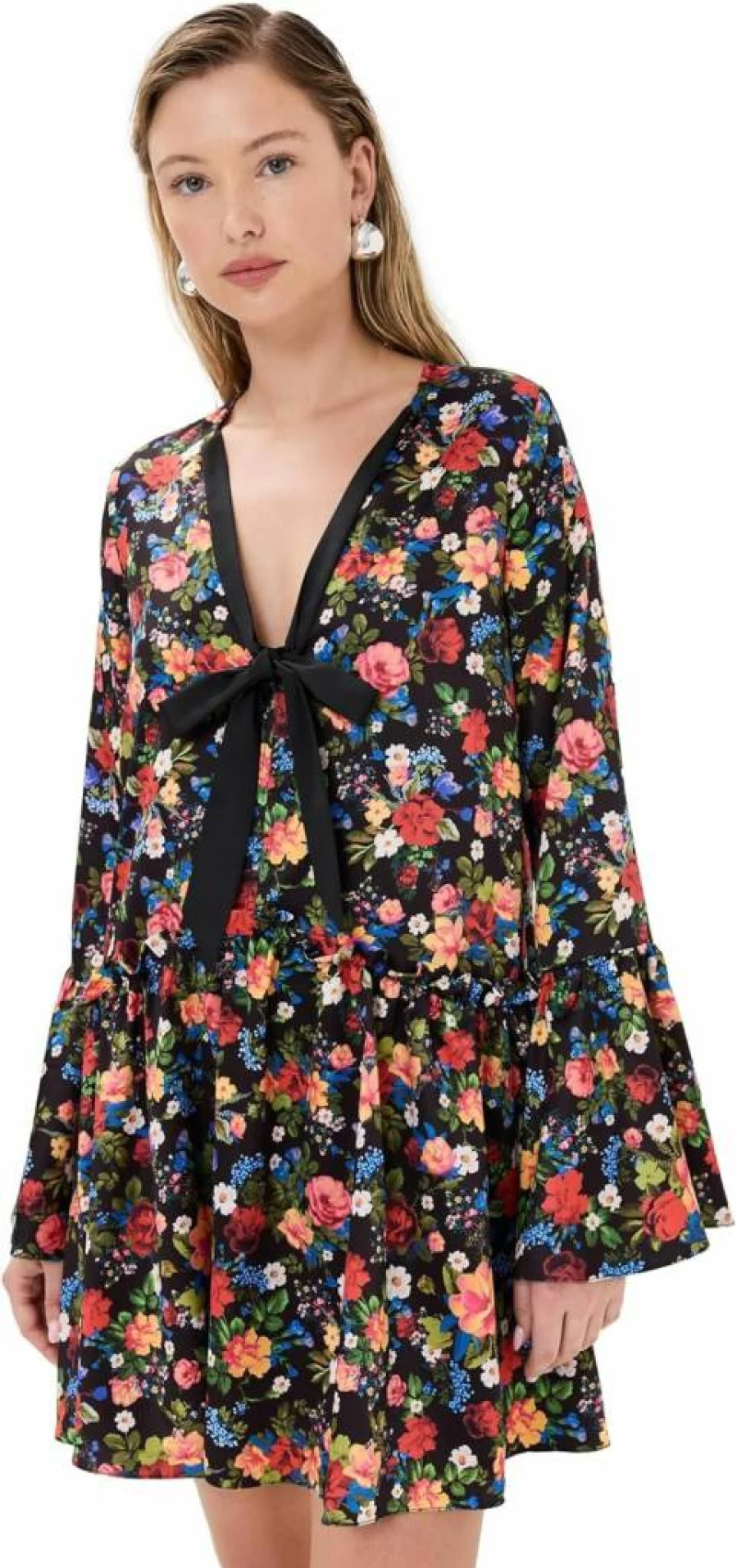 Kika Vargas Women's Issa Dress - Elegant Floral Printed Wrap Dress for Women