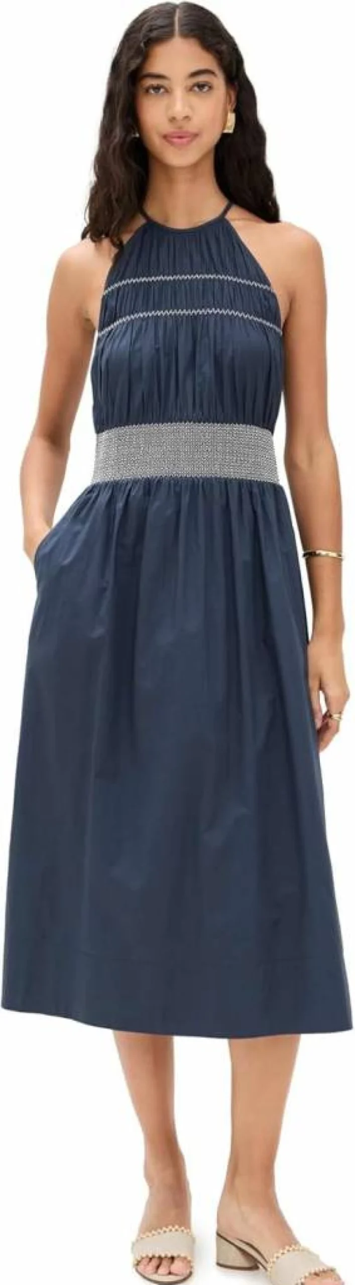 Ramy Brook Women's Melanie Dress - Elegant Flowy Casual Summer Dress with V-Neck and Short Sleeves