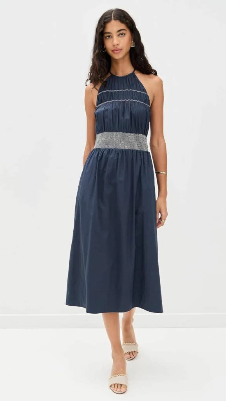 Ramy Brook Women's Melanie Dress - Elegant Flowy Casual Summer Dress with V-Neck and Short Sleeves