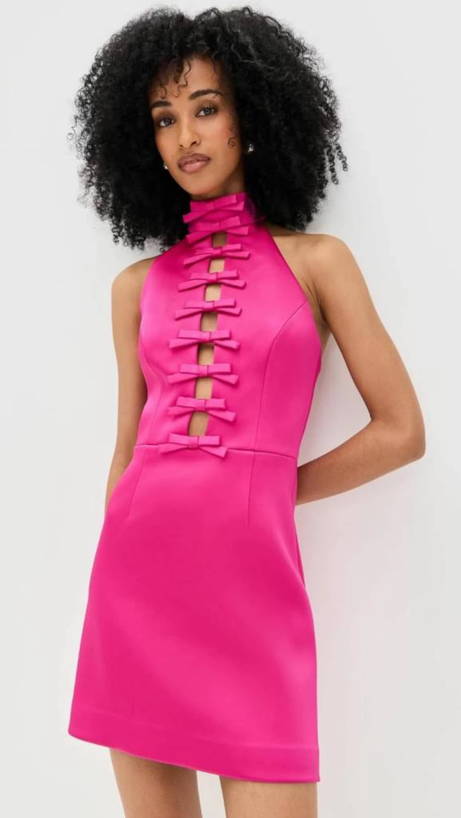 Rebecca Vallance Women's Saskia Bow Mini Dress - Elegant Bow Detail Party Dress