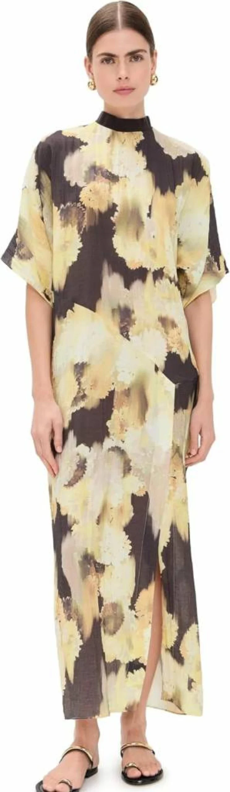 Rodebjer Women's Sandra Blurred Print Dress - Elegant Flowy Casual Wear