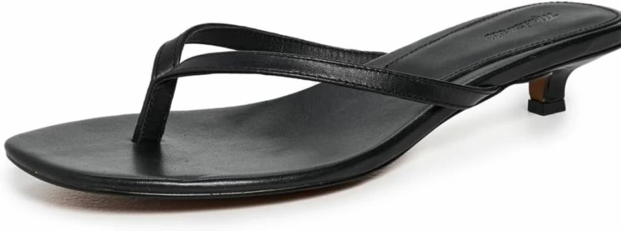 Madewell Women's Tamia Heeled Thong Sandals – Stylish Leather Straps & Comfortable Block Heel for Summer