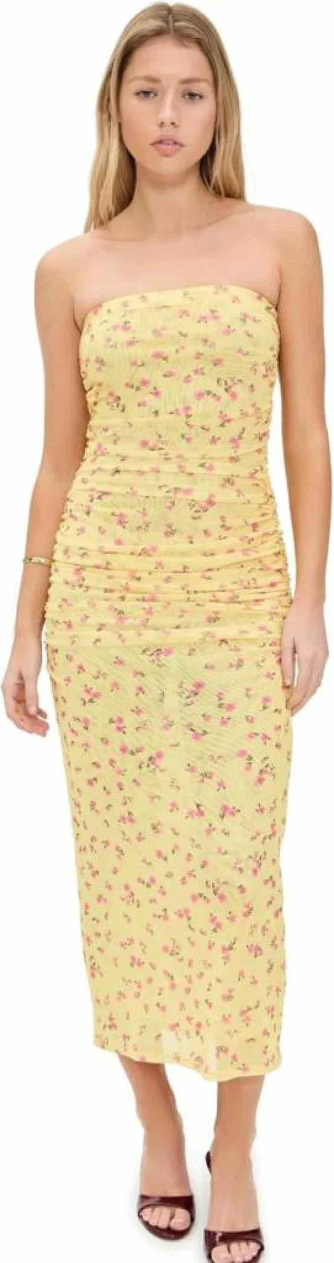 RESA Women's Kristina Dress - Elegant Flowy Summer Dress with V-Neck and Floral Print