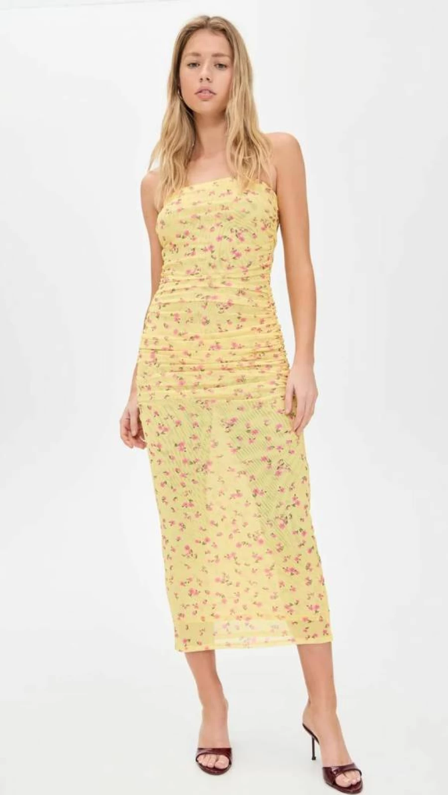 RESA Women's Kristina Dress - Elegant Flowy Summer Dress with V-Neck and Floral Print