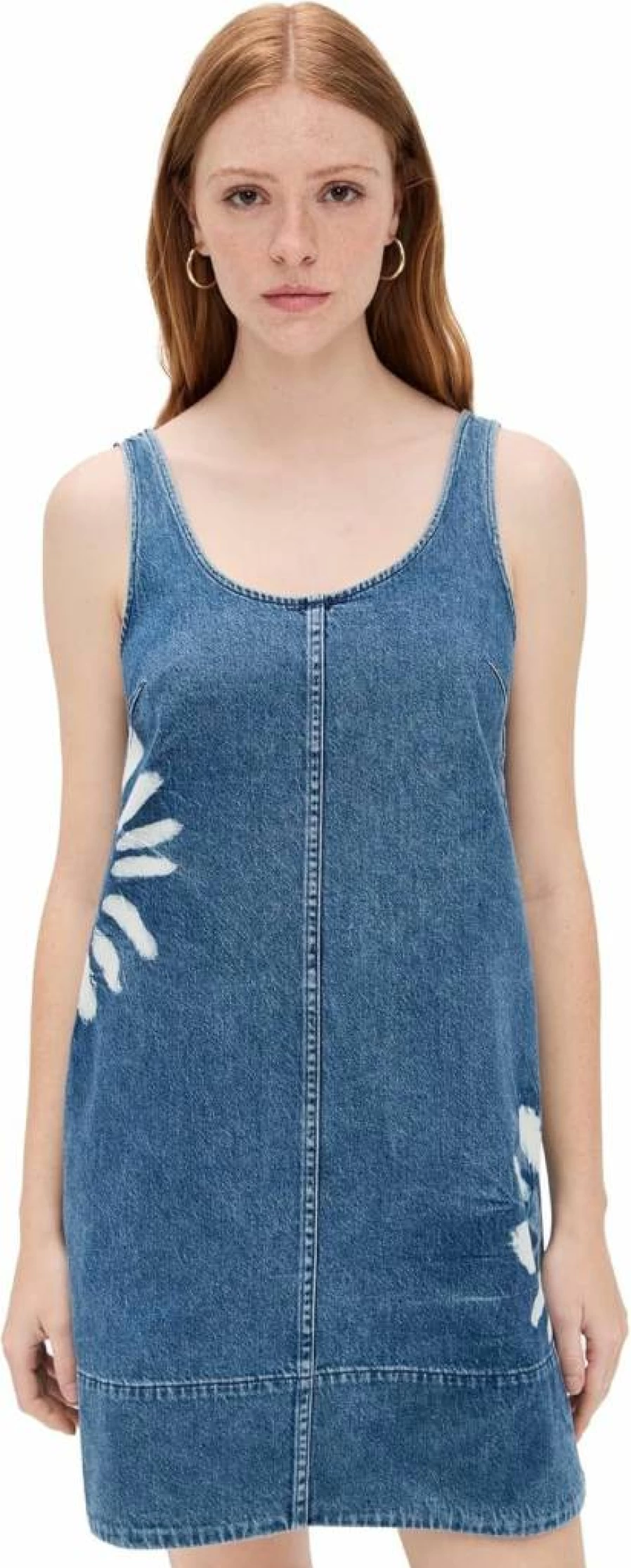 Madewell Women's Garment-Dyed Denim Mini Dress - Scoop Neck Casual Chic Style