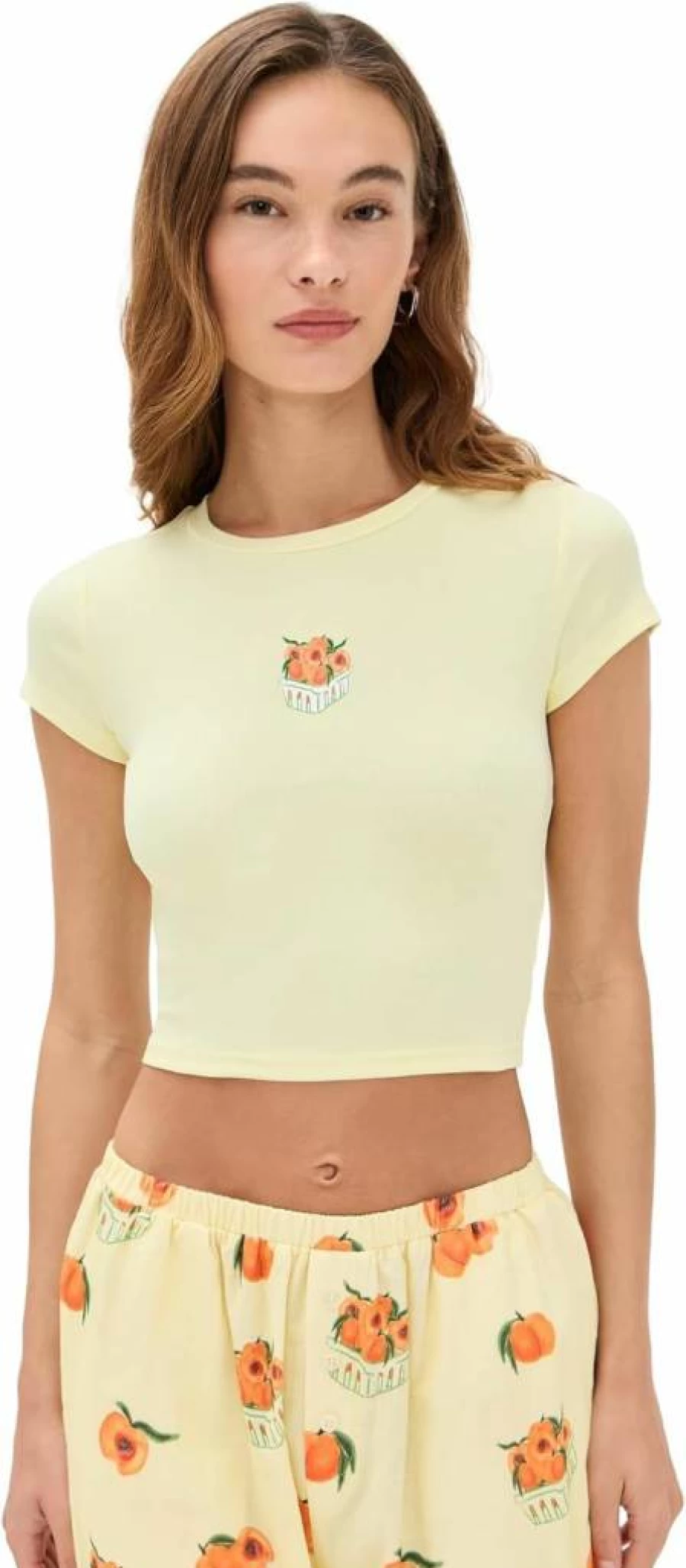 Bailey Rose Women's Soft Peach Colored T-Shirt - Comfortable Casual Tee