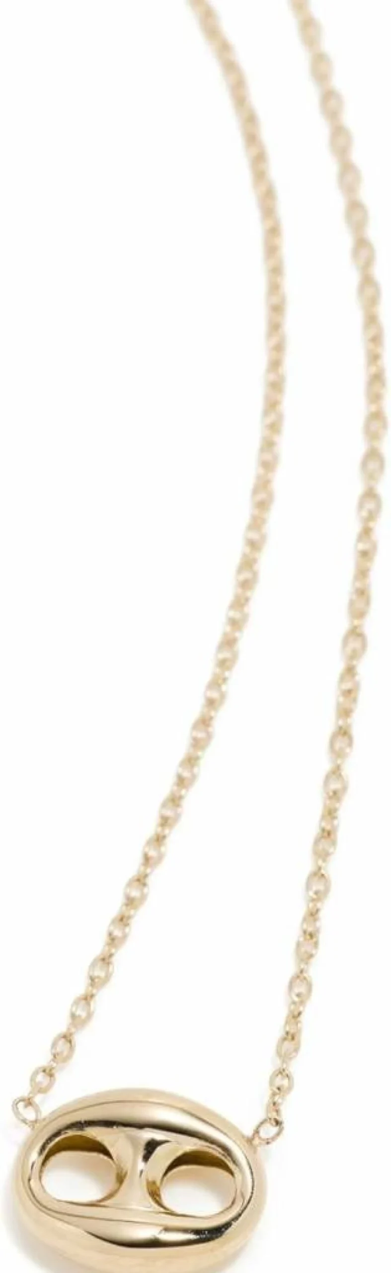 ZOE CHICCO 14K Gold Puffed Mariner Link Necklace for Women - Large Statement Chain