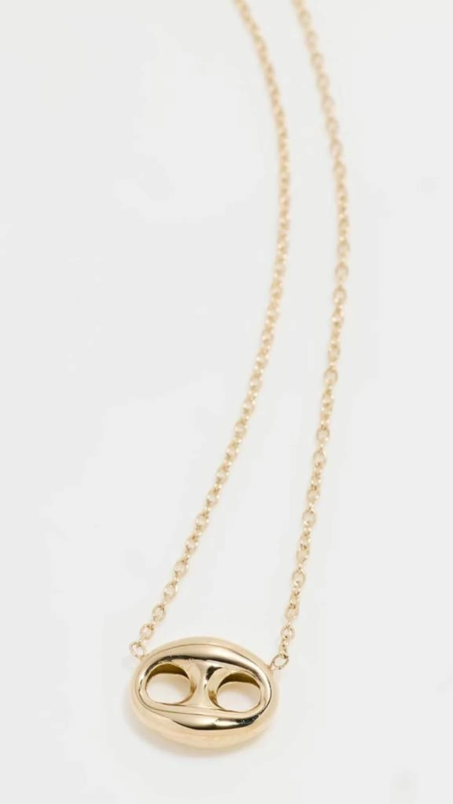 ZOE CHICCO 14K Gold Puffed Mariner Link Necklace for Women - Large Statement Chain