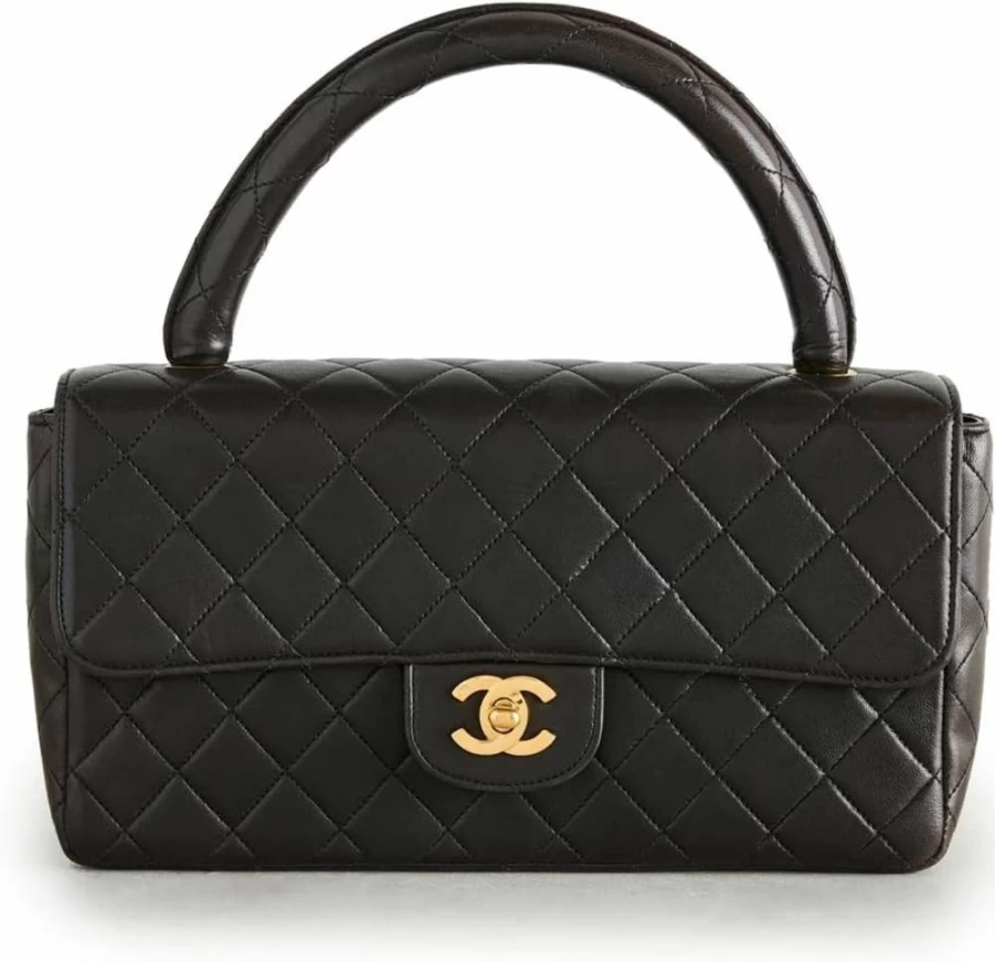 CHANEL Lambskin Top Handle Bag for Women - Authentic Pre-Loved Luxury Handbag