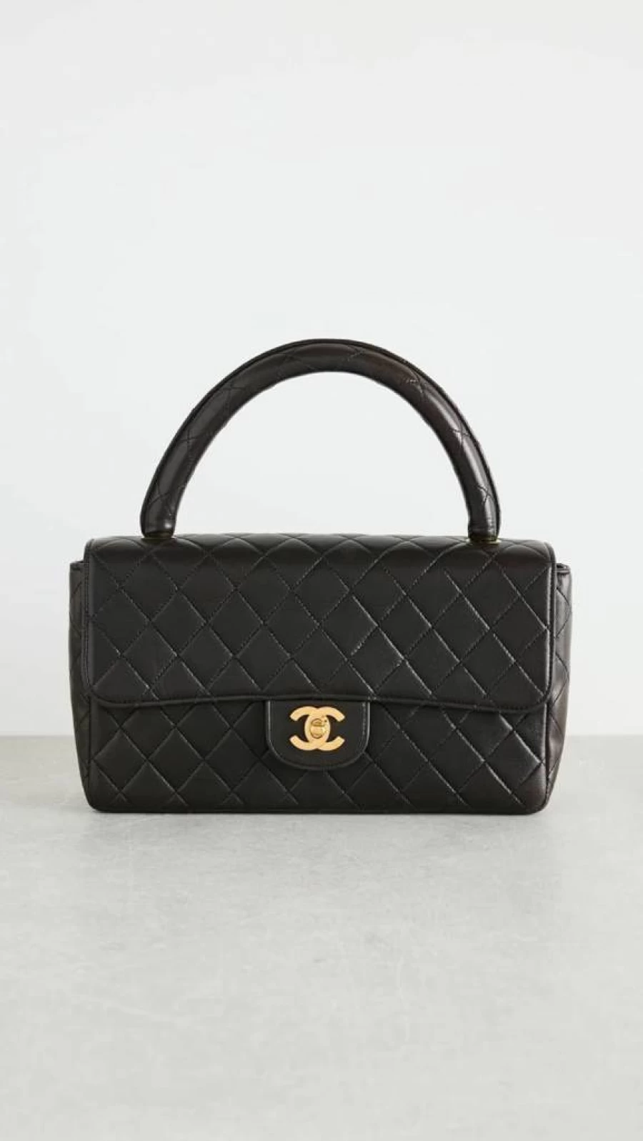 CHANEL Lambskin Top Handle Bag for Women - Authentic Pre-Loved Luxury Handbag
