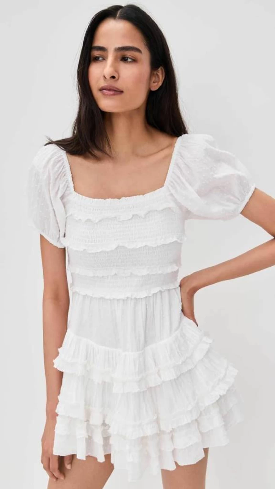 LOVESHACKFANCY Women's Fellows Floral Mini Dress - Vintage-Inspired Bohemian Style