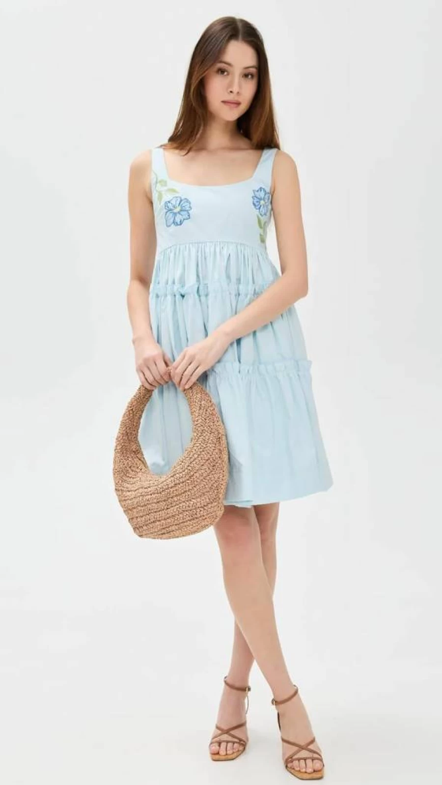 FANM MON Women's Berna Dress - Elegant Flowy Summer Dress with Comfort Fit