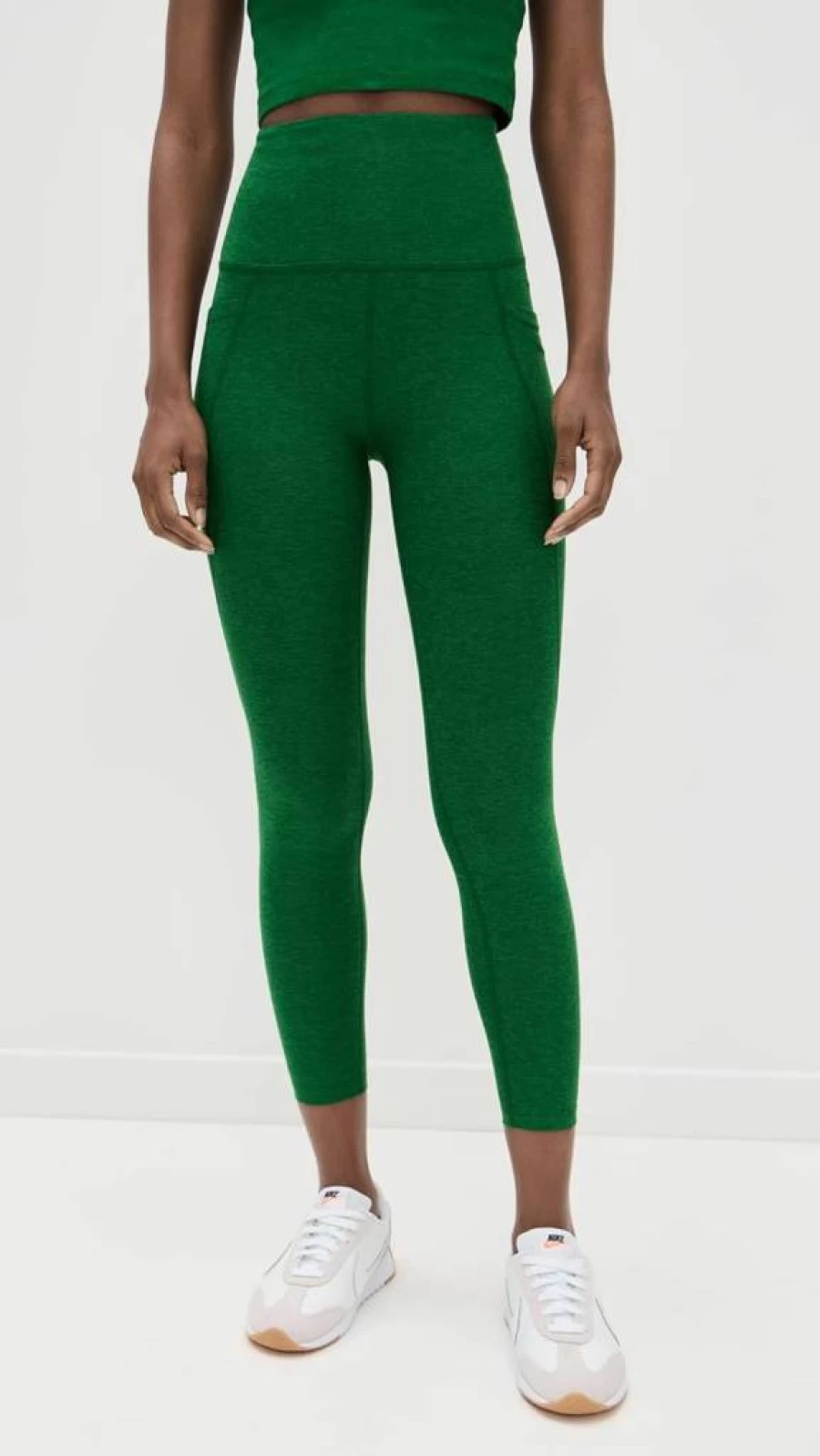 Beyond Yoga High Waisted Spacedye Midi Leggings for Women - Soft Yoga Pants with Pocket