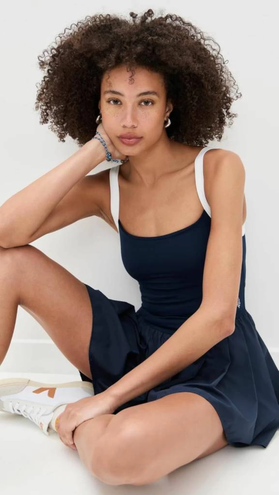 Free People Women's Colorblock Swing Dress - Boho Chic Flowy Mini Dress