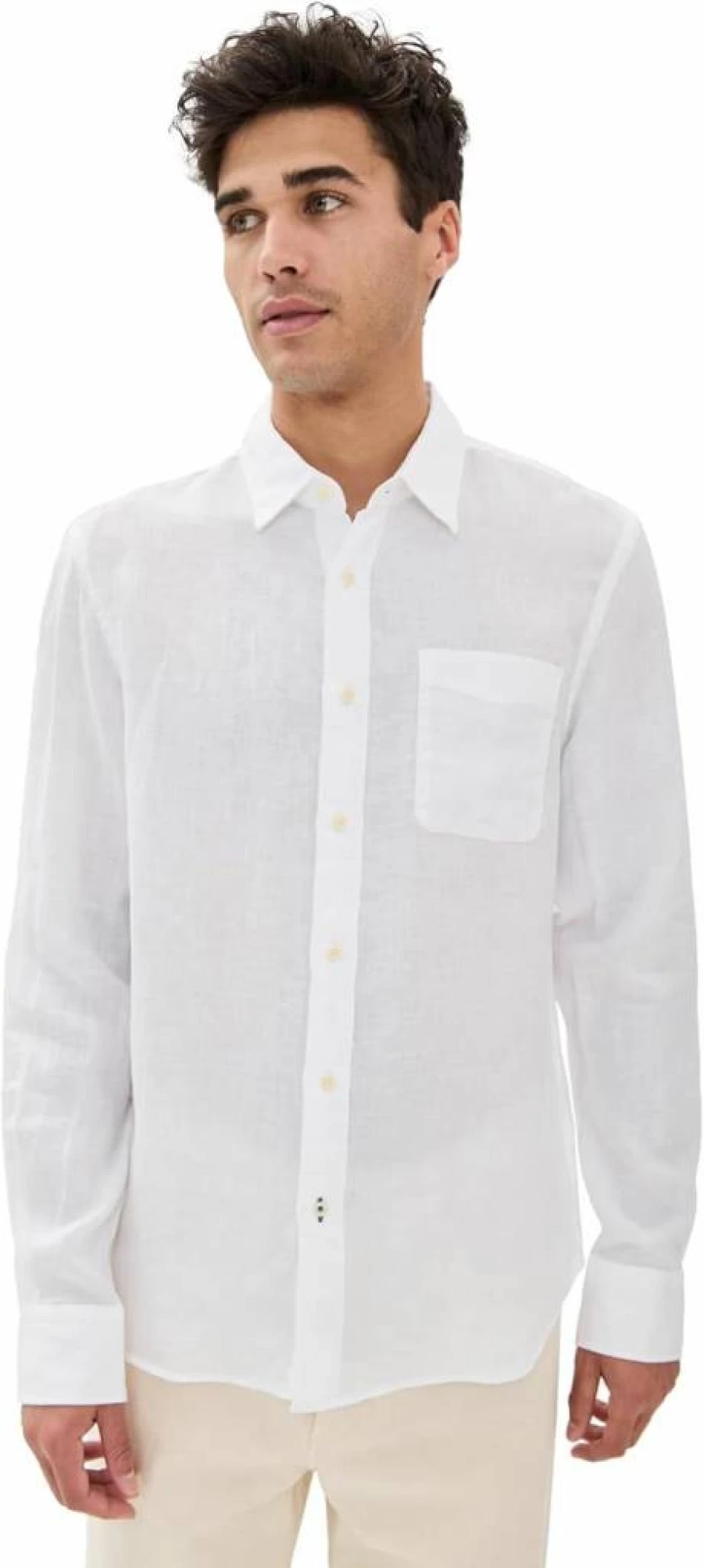 Faherty Men's Linen Laguna Shirt - Lightweight Summer Casual Button-Up