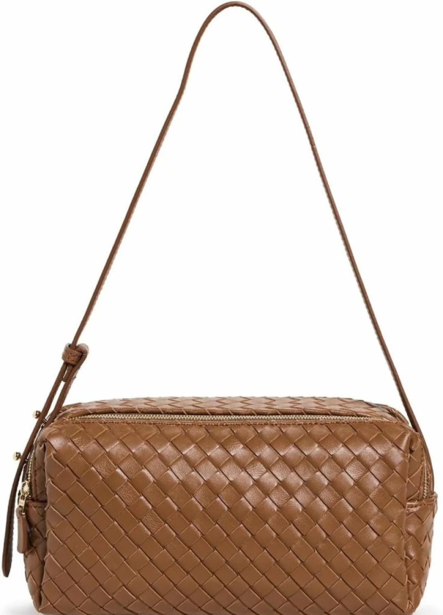 Elleme Women's Woven Leather Shoulder Bag - Stylish Trousse Handbag for Women