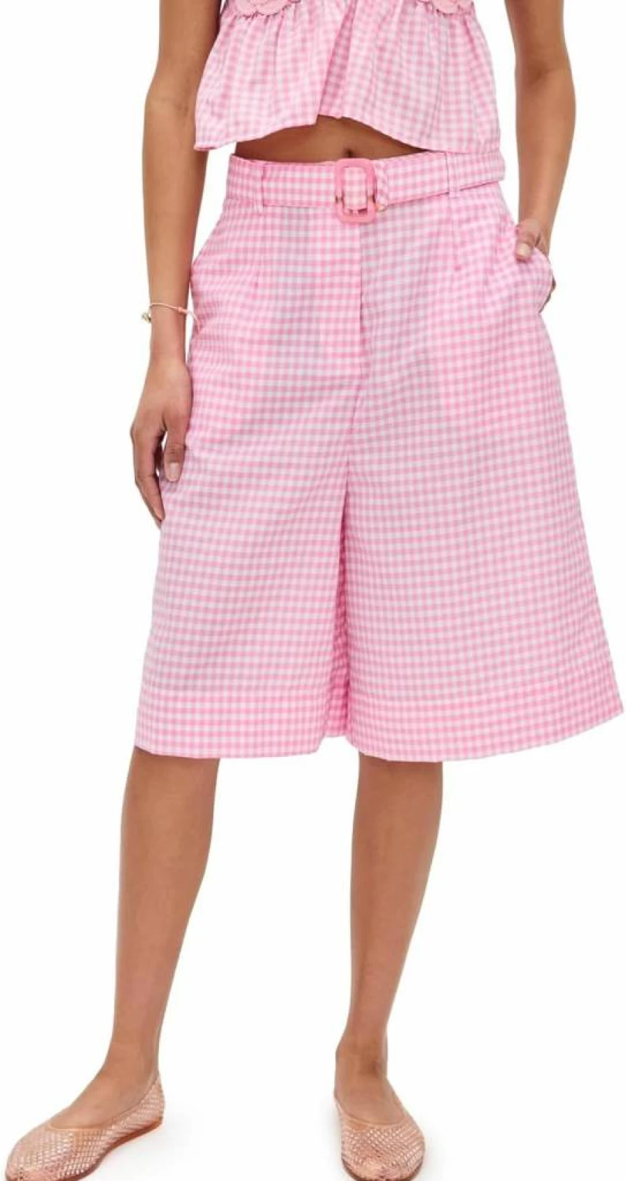 Pitusa Women's Colorblock Bermuda Shorts - Stylish Casual Summer Shorts for Women