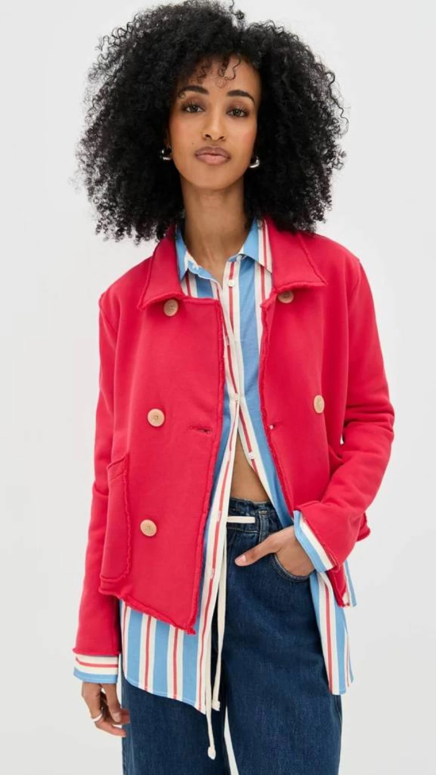 Frank & Eileen Women's Mini Belfast Crop Peacoat - Classic Short Wool Coat