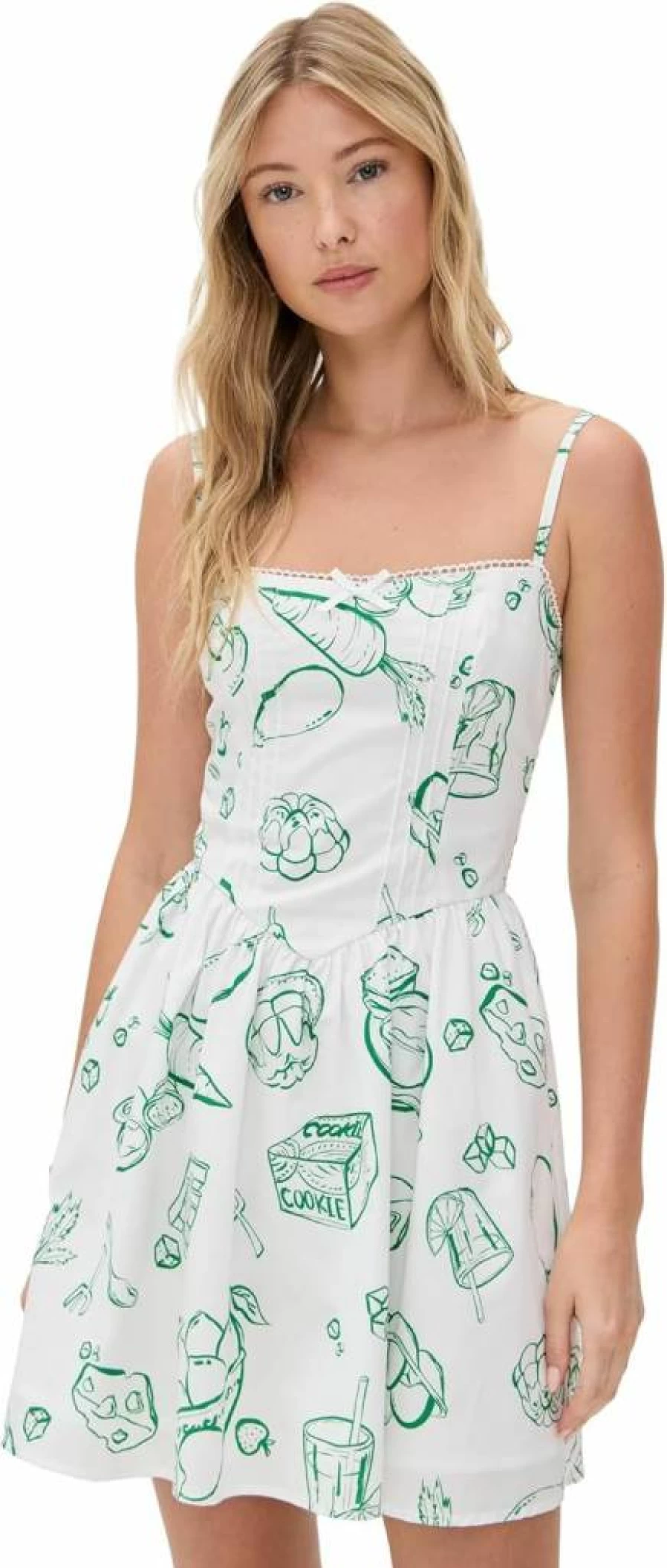 MOON RIVER Women's Spaghetti Strap Sleeveless Mini Dress Summer Casual Slim Fit Beach Dress
