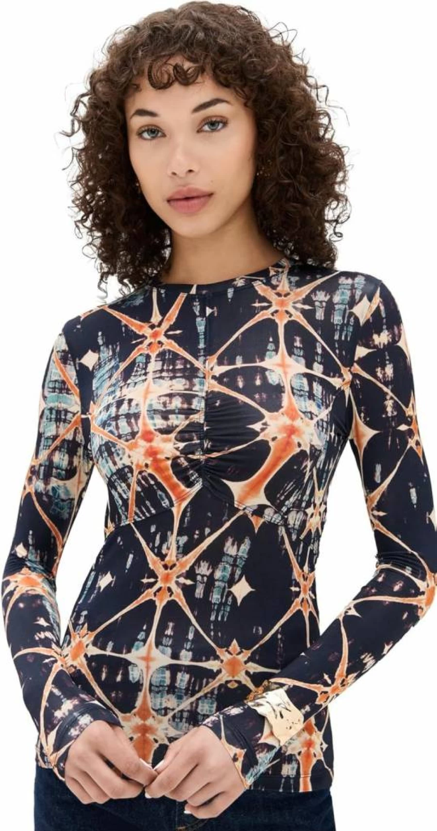 Ulla Johnson Neri Ruched Long Sleeve Blouse for Women