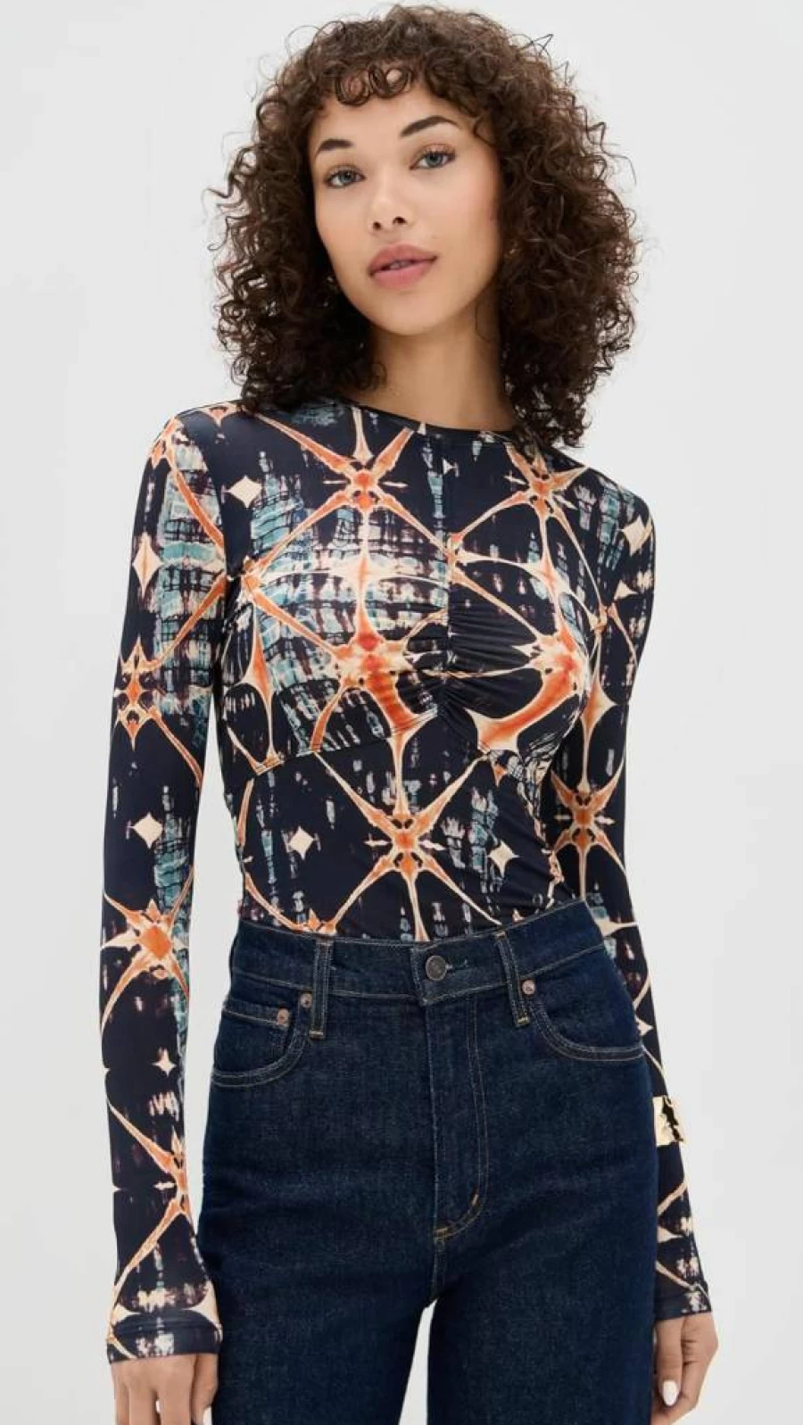 Ulla Johnson Neri Ruched Long Sleeve Blouse for Women