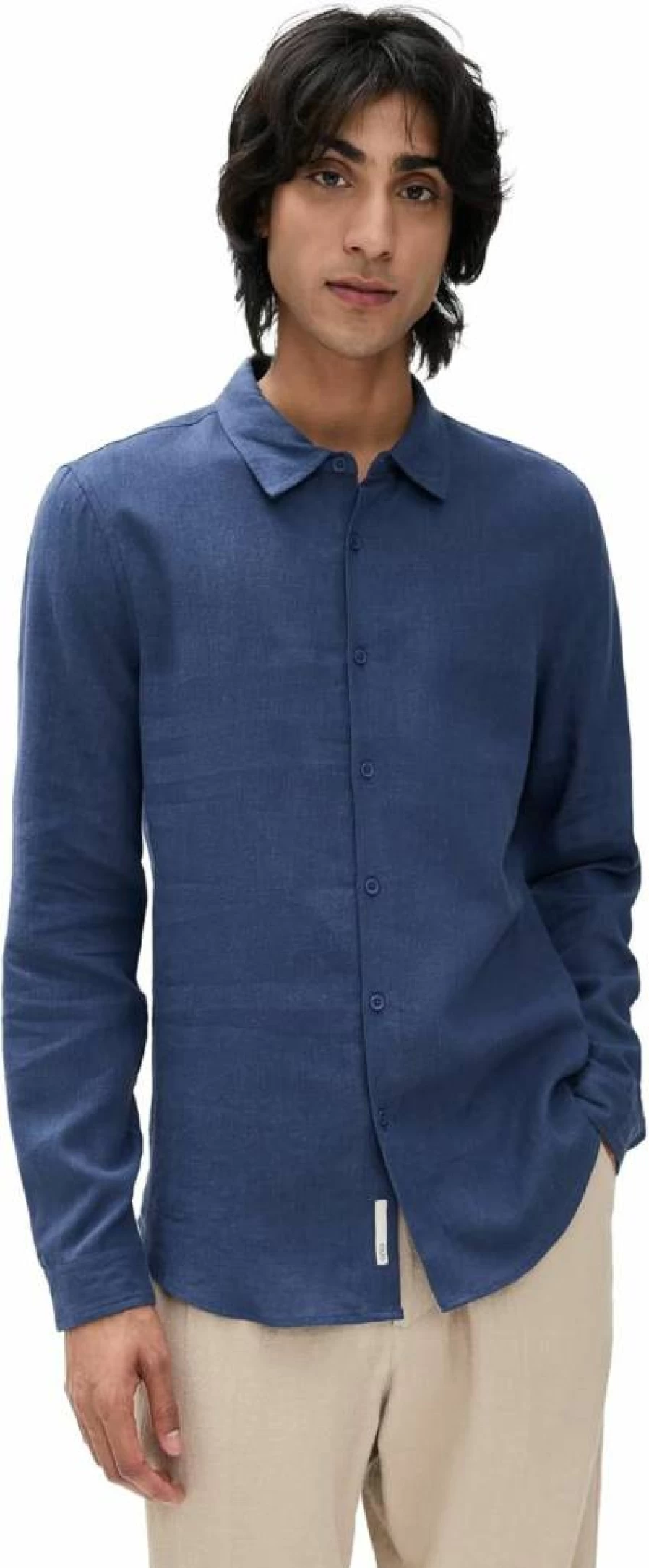 Onia Men's Premium Long Sleeve Linen Shirt - Breathable & Comfortable Casual Wear