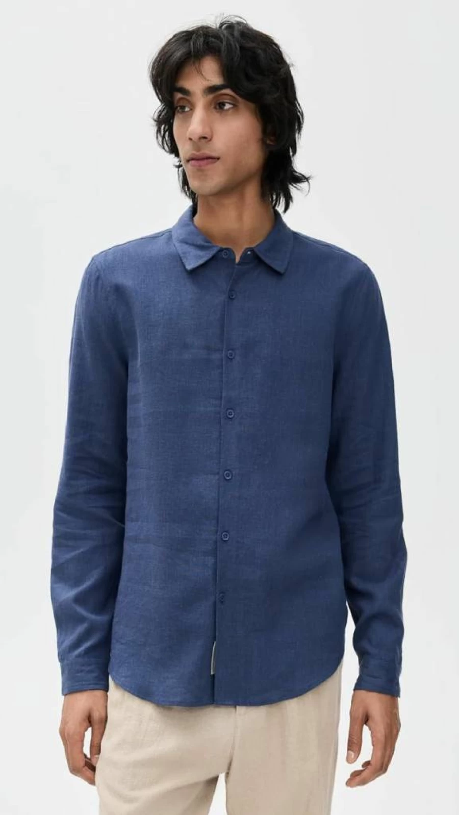 Onia Men's Premium Long Sleeve Linen Shirt - Breathable & Comfortable Casual Wear