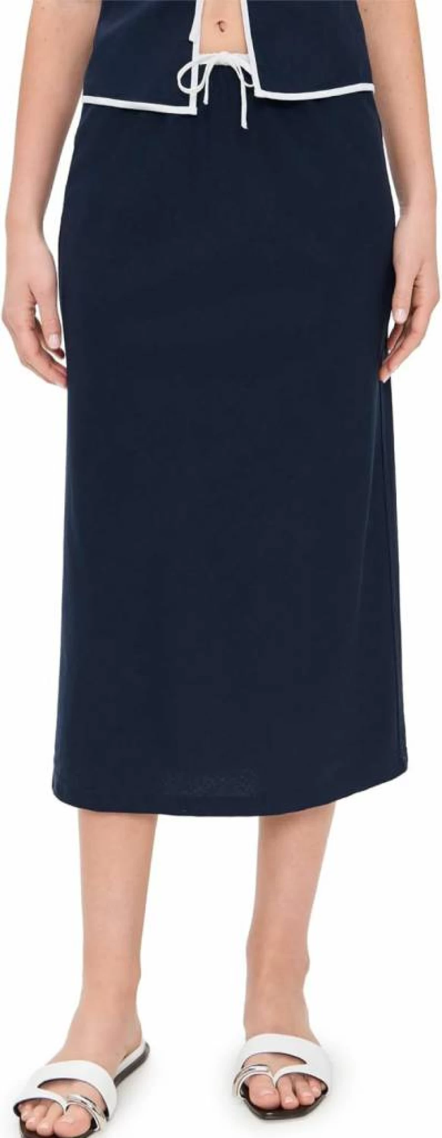 Onia Women's Airy Linen Midi Skirt - Breathable Summer Casual Skirt