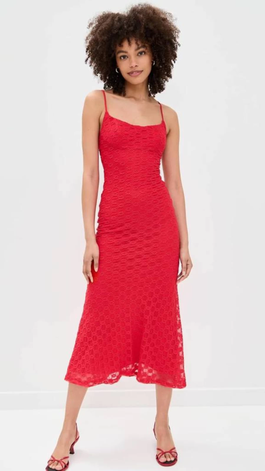 Bardot Adoni Mesh Midi Dress for Women - Elegant Flowy Summer Dress with Breathable Fabric