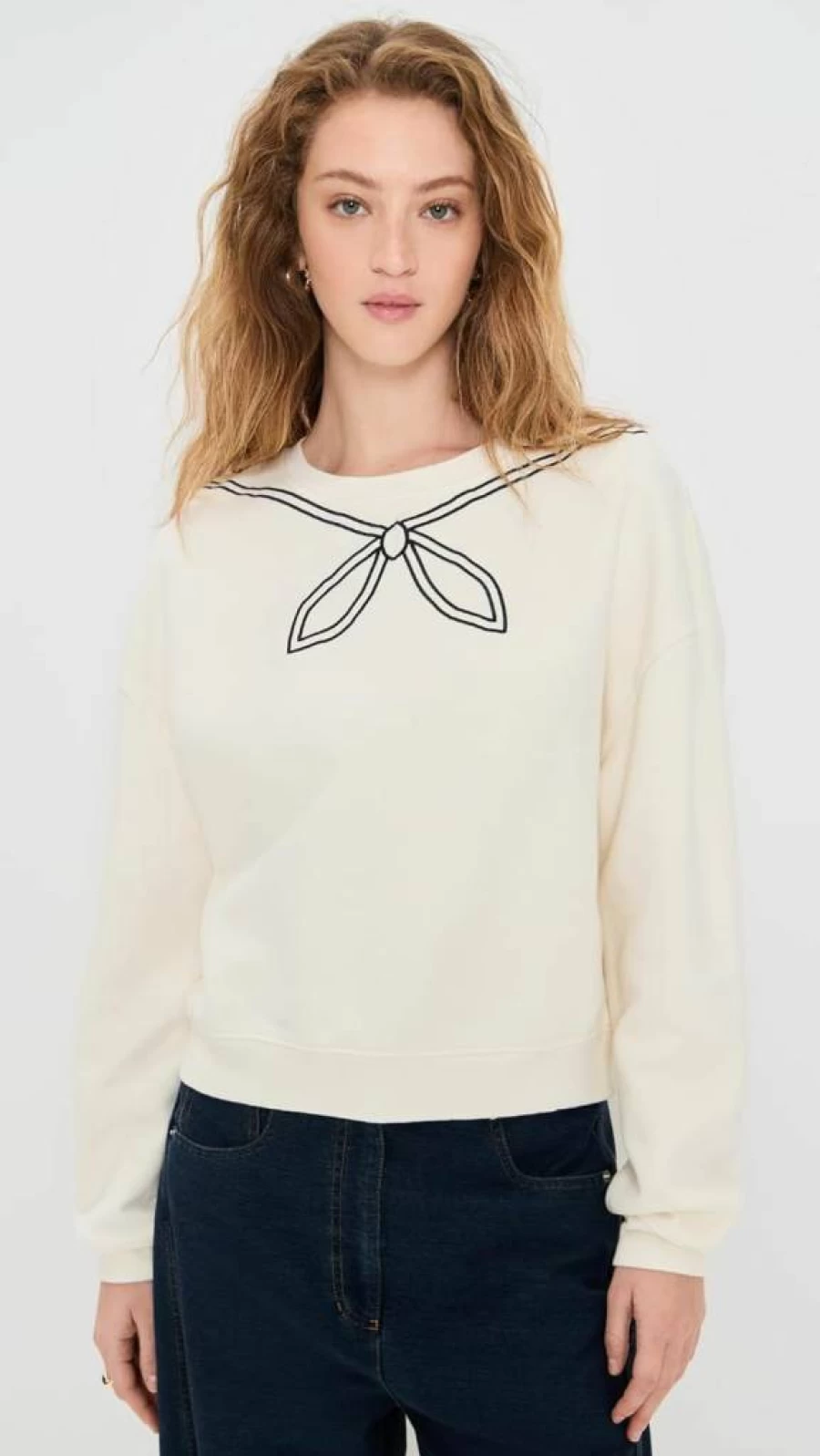 KULE Women's The Sailor Sweatshirt - Classic Navy Blue Crewneck Pullover for Women