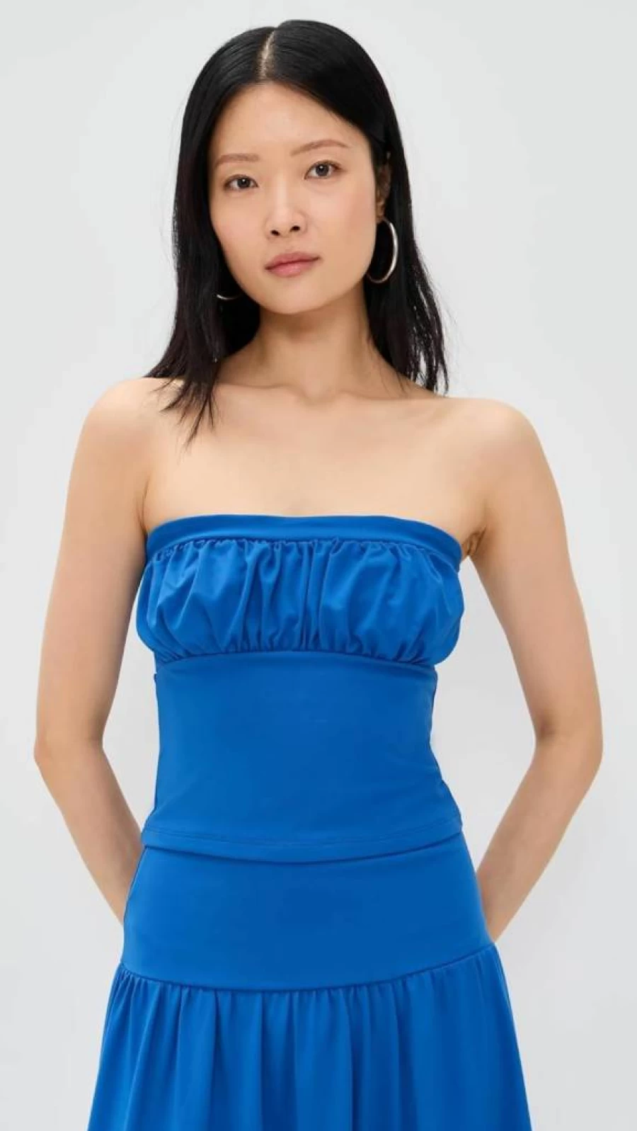 Susana Monaco Women's Elegant Gathered Tube Top - Stretch Jersey Comfort Fit Casual Wear