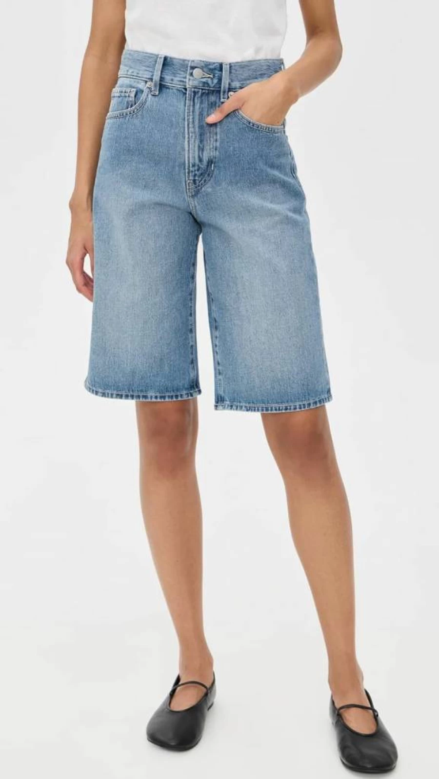Veronica Beard Women's Charlotte Denim Shorts - High-Waisted Classic Fit Jean Shorts for Women