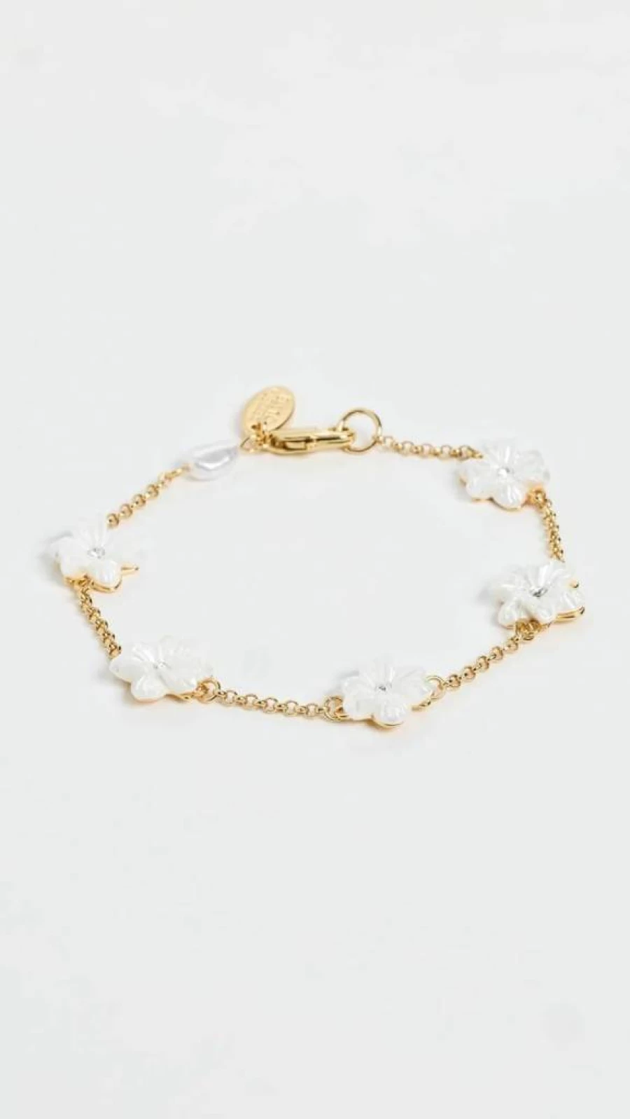Kenneth Jay Lane Pearl & Crystal Lobster Claw Bracelet for Women - Elegant Vintage Jewelry