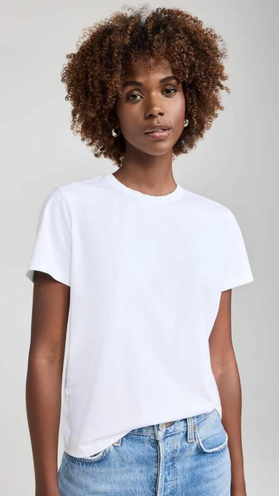 Madewell Women's Perfect Crewneck T-Shirt - Soft Cotton Essential Tee for Everyday Wear