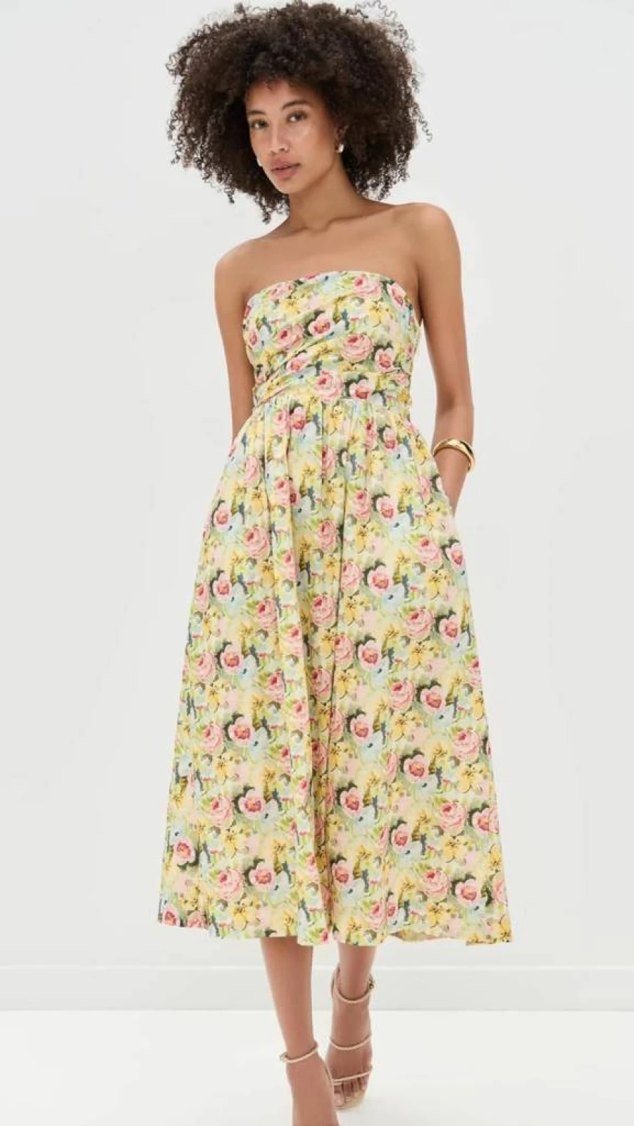 En Saison Women's Cairo Midi Dress - Summer Flowy Boho Chic Casual Dress