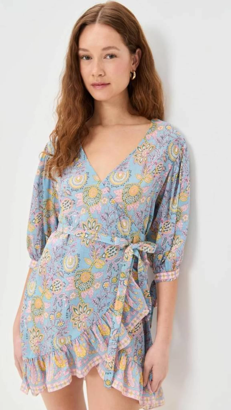BELL Women's Cindy Mini Dress - Stylish Casual Short Sleeve Flowy Summer Dress