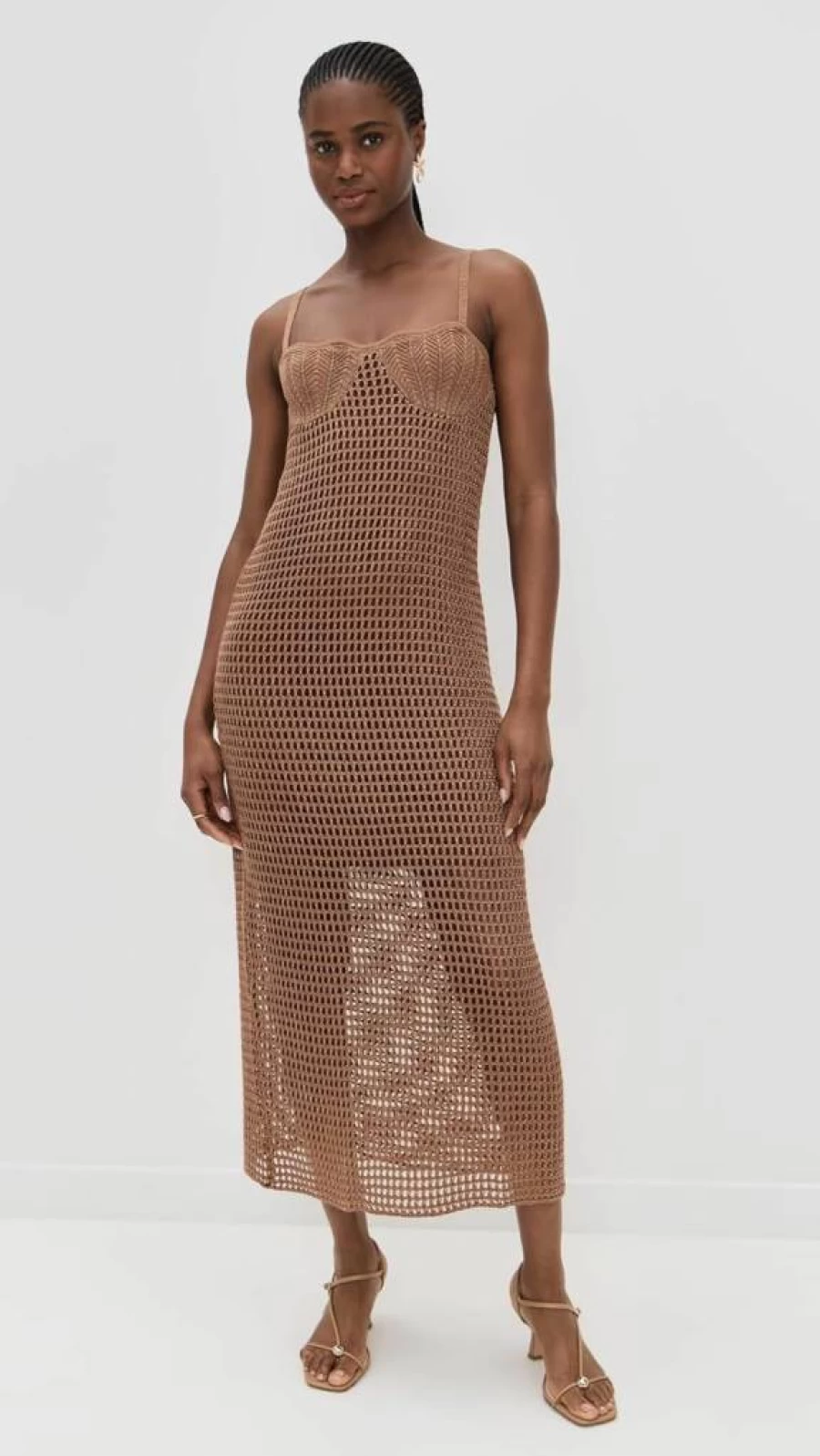 Dress To Women's Crochet Shell Midi Dress - Elegant Boho Beach Summer Dress