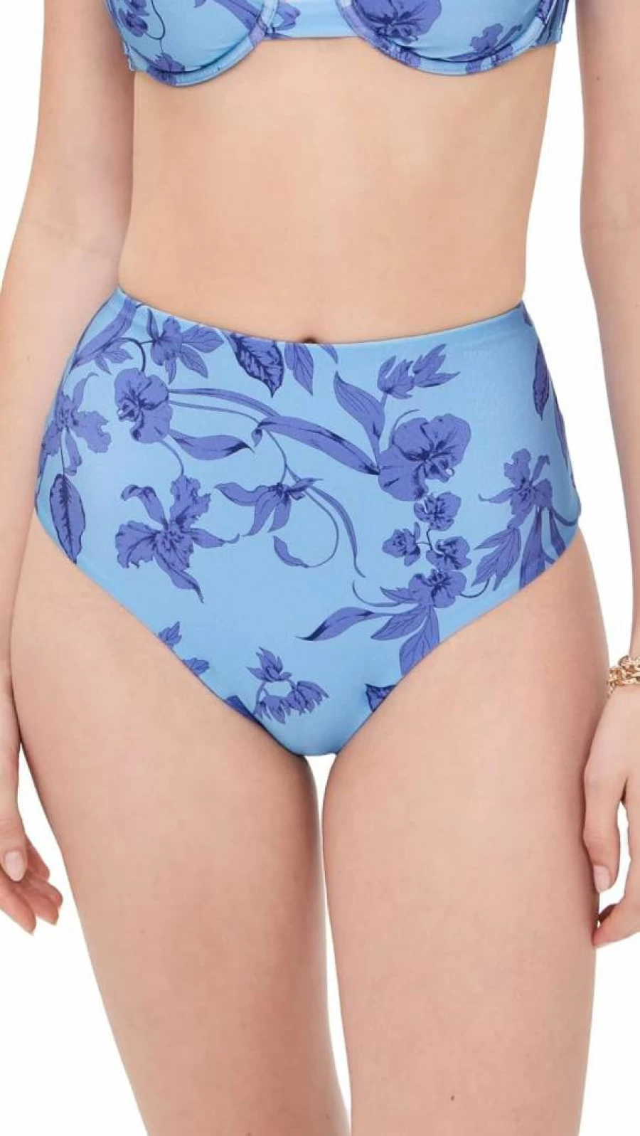 MINKPINK Women's Jeanne High Waist Bikini Bottoms - Sexy High Cut Swimwear for Women