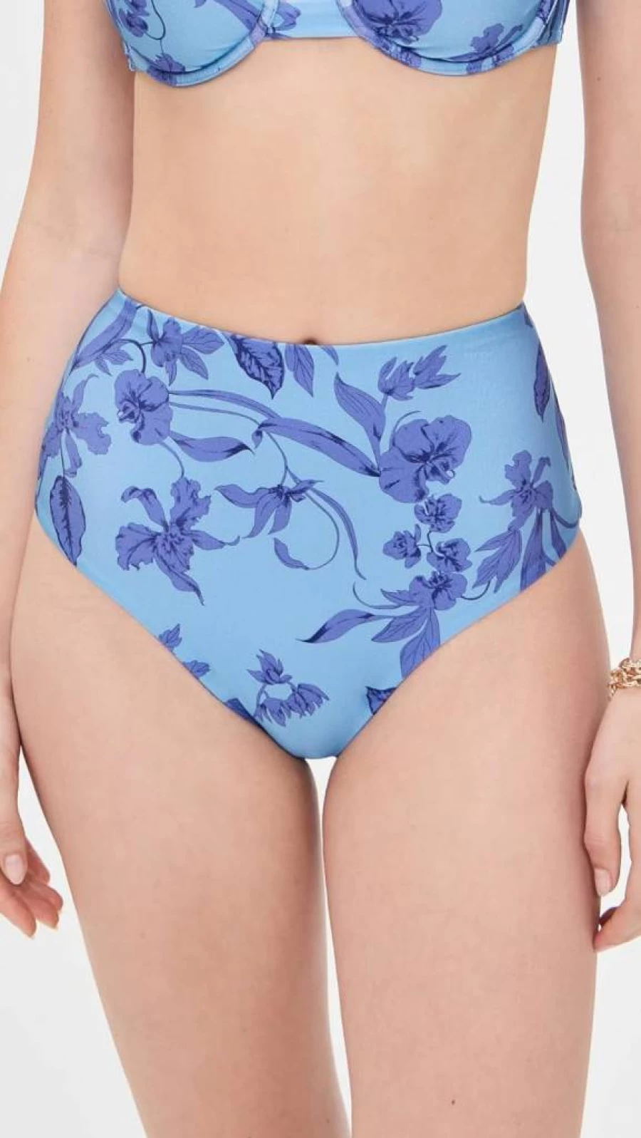 MINKPINK Women's Jeanne High Waist Bikini Bottoms - Sexy High Cut Swimwear for Women