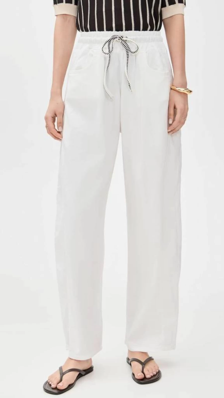 ASKK NY Women's Cancun High-Waisted Summer Palazzo Pants - Lightweight Beach Vacation Travel Boho Trousers
