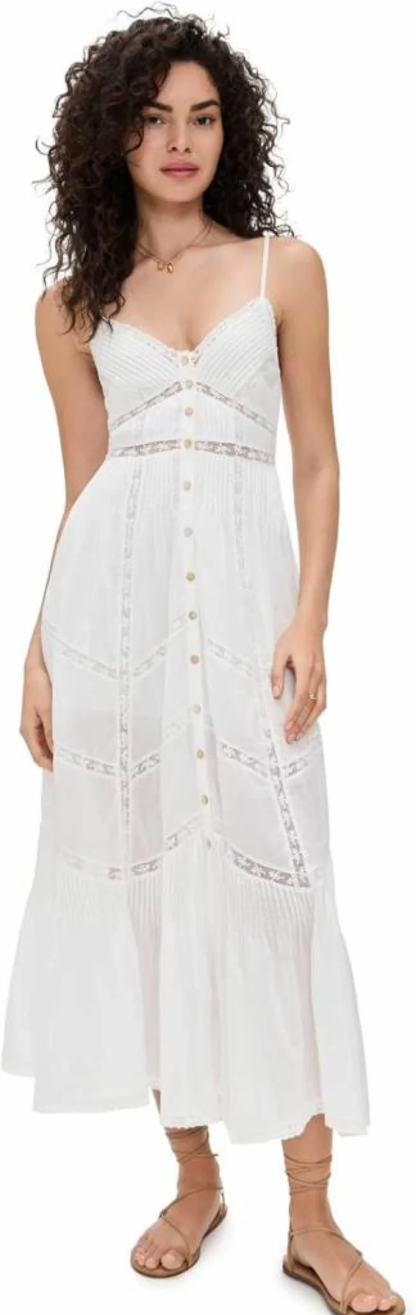 LOVESHACKFANCY Women's Esilda Floral Dress - Boho Chic Summer Maxi Dress with Ruffles