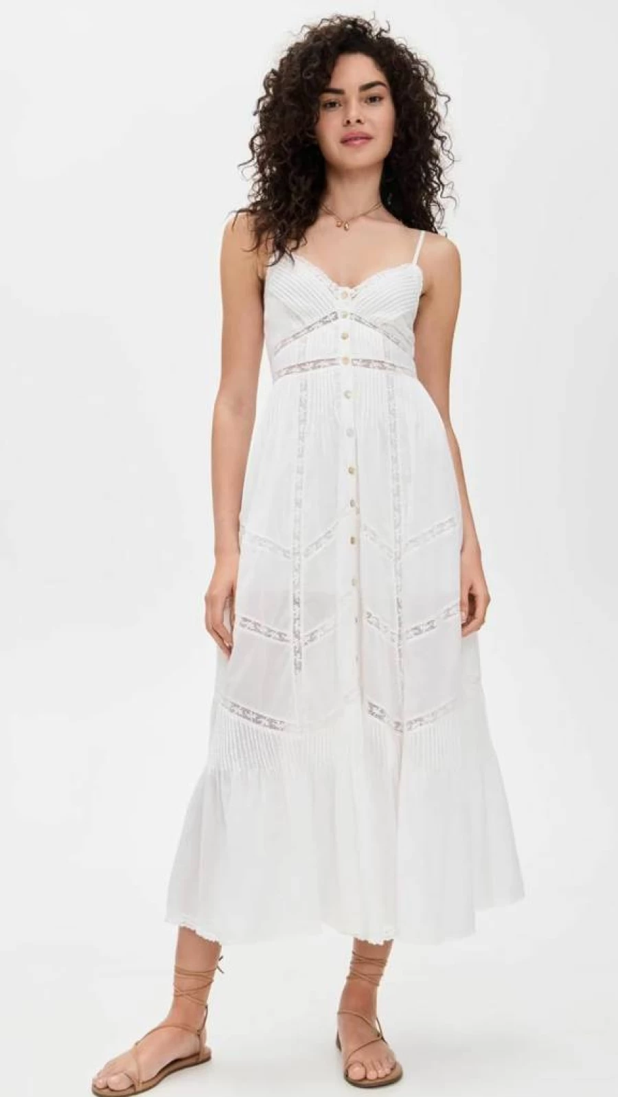 LOVESHACKFANCY Women's Esilda Floral Dress - Boho Chic Summer Maxi Dress with Ruffles