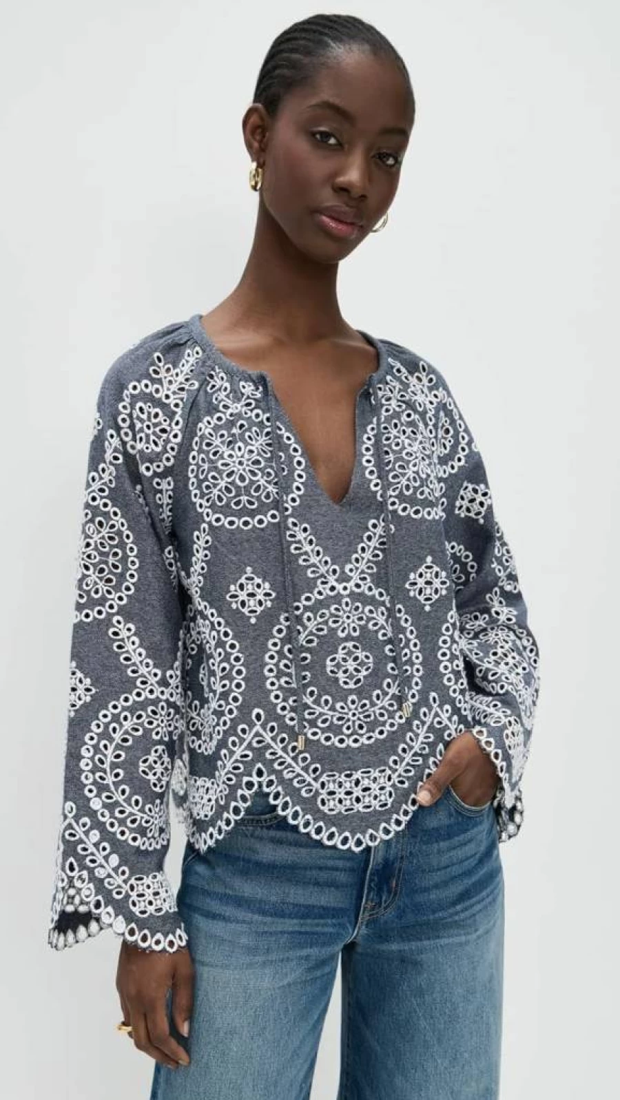 Cleobella Women's Citali Blouse - Elegant Feminine Top for Casual & Dressy Outfits