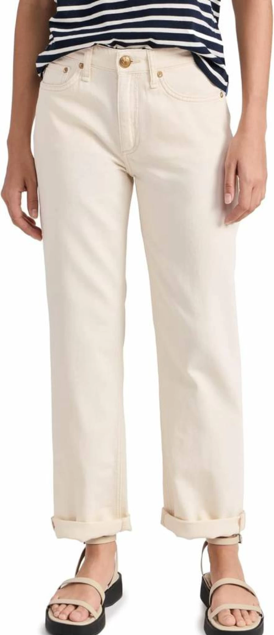 Rag & Bone Women's Featherweight Distressed Baggy Jeans - High-Waist Relaxed Fit Denim Pants