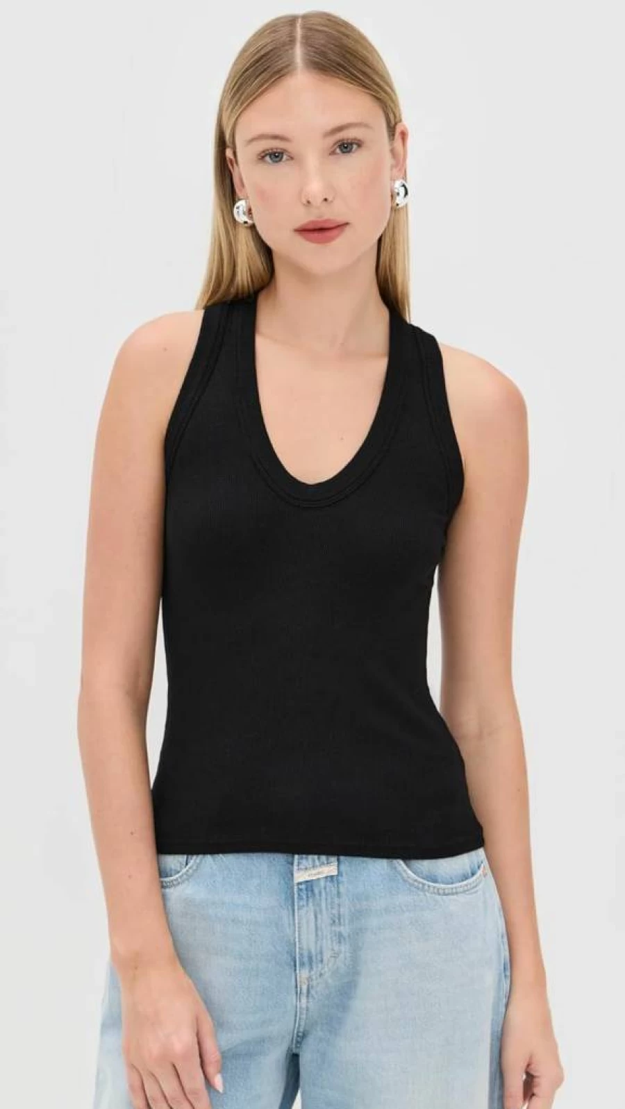 Cotton Citizen Women's Verona U Neck Tank Top - Soft Casual Stretch Fit