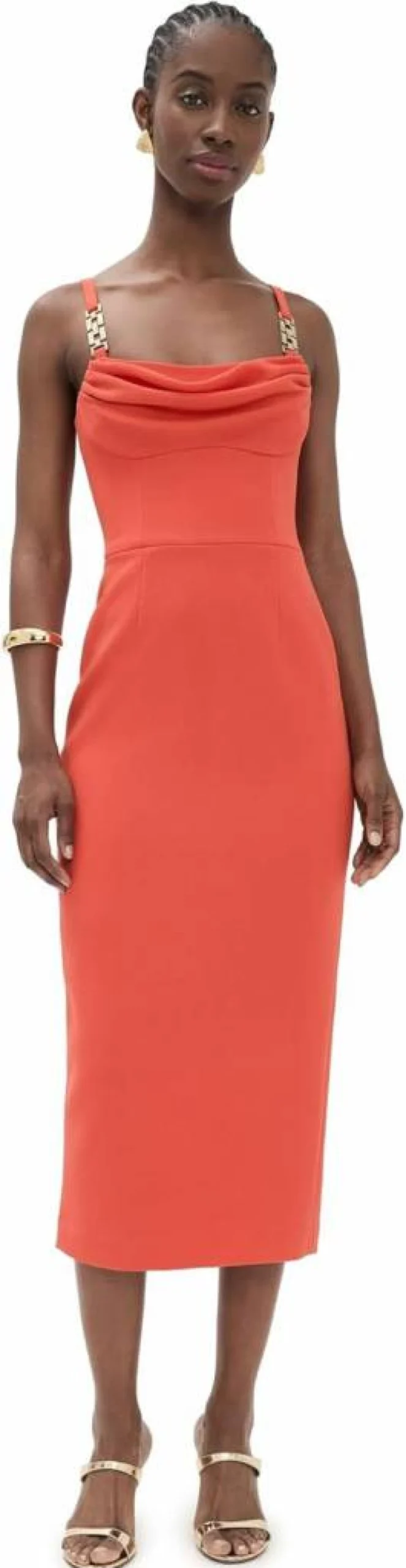 Rebecca Vallance Women's Empress Midi Dress - Elegant Feminine A-Line Style