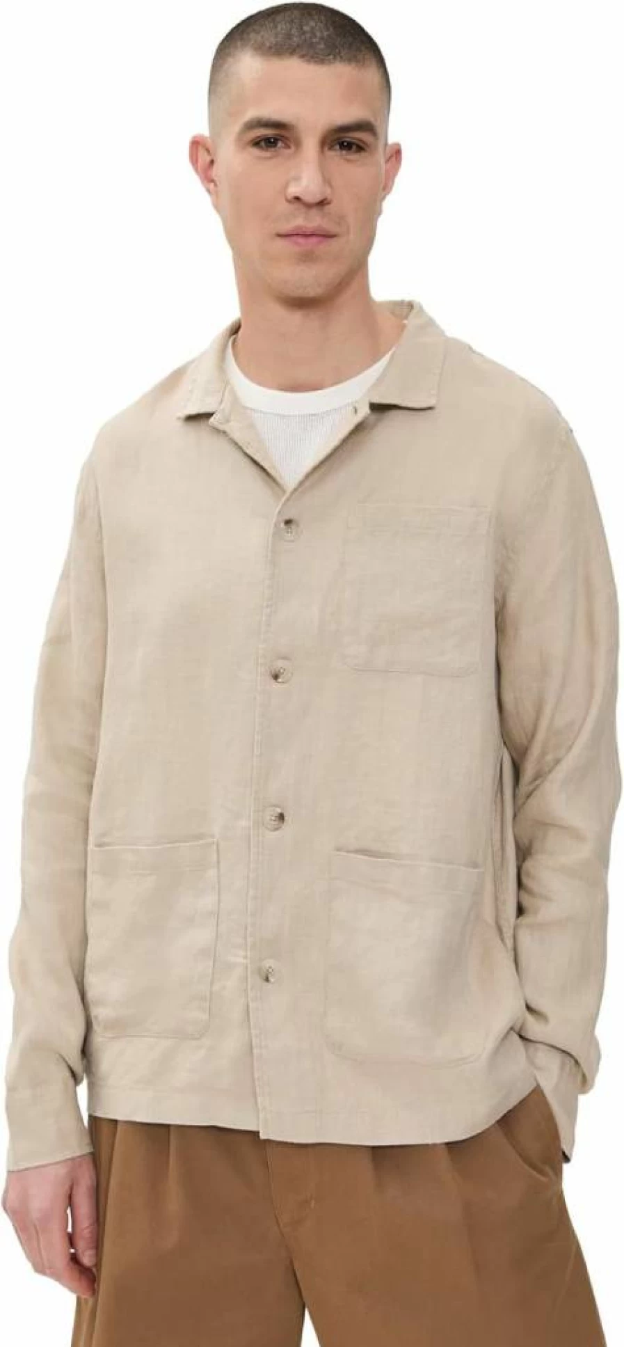 Onia Men's Linen Overshirt - Lightweight Breathable Summer Shirt for Men
