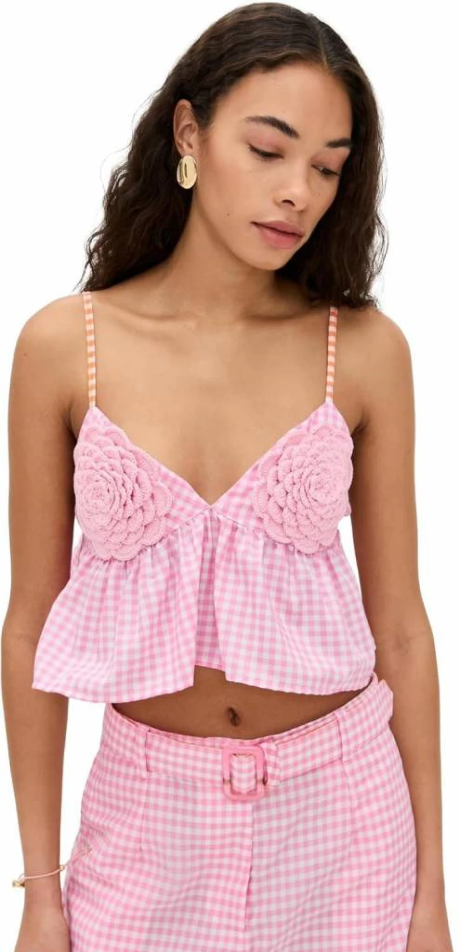 Pitusa Women's Floral Crochet Peplum Top Boho Chic Lace Blouse Summer Beach Shirt