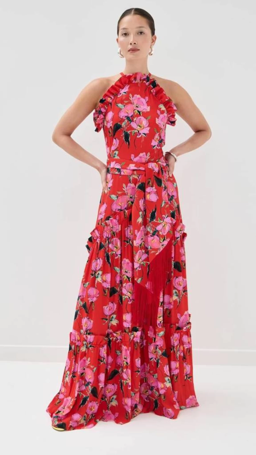 Borgo de Nor Women's Tatiana Maxi Dress - Elegant Long Flowy Summer Dress