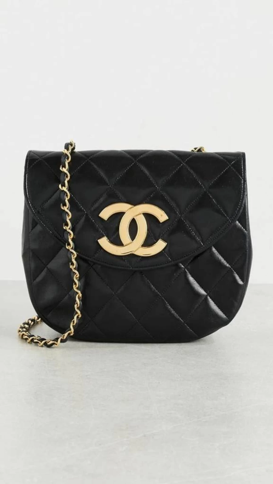 Chanel Vintage Lambskin Deca Coco Chain Shoulder Bag for Women - Authentic Pre-Owned Luxury Handbag